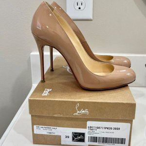 Christian Louboutin Fifi 100 Patent Leather Pumps size 39